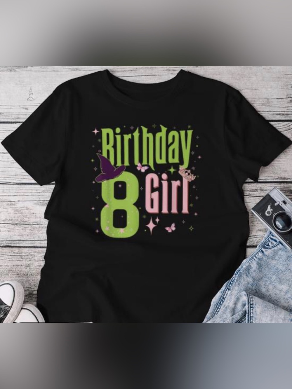 Wicked 8th Birthday Girl Graphic Tee Size S (6-8)